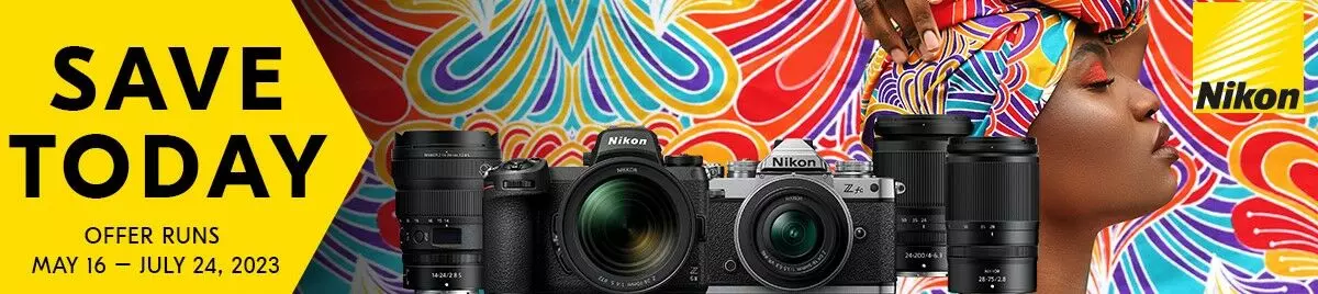 Banner. Reads: Nikon Summer instant savings are here! Ends 24th July 2023.