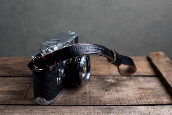 oxford-black-stitched - Hawkesmill-Oxford-Leather-Camera-Wrist-Strap-Black-Stitched-Leica-M3-2