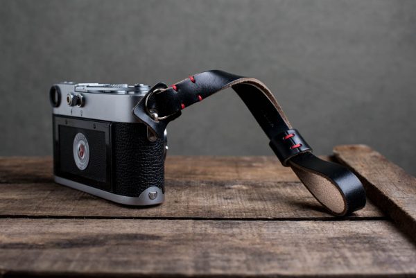 oxford-black-stitched - Hawkesmill-Oxford-Leather-Camera-Wrist-Strap-Black-Stitched-Leica-M3-3