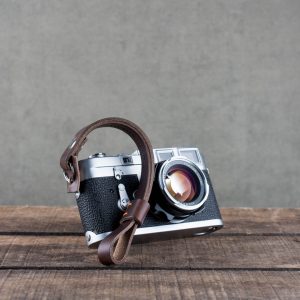 oxford-brown-riveted - Hawkesmill-Brown-Oxford-Leather-Camera-Wrist-Strap-For-Nikon-Leica-Sony-Fujifilm