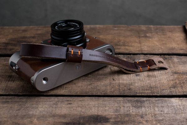 oxford-brown-stitched - Hawkesmill-Oxford-Leather-Camera-Wrist-Strap-Brown-Stitched-Leica-M6-4